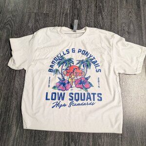 Barbells And Ponytails Short Sleeve Crop "Beach" T-Shirt S